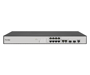 Switch PoE Foredge PS3008XGPSH | L3 2.5G PoE 8 Cổng + 10GE + 10G SFP+ Cloud Apollo