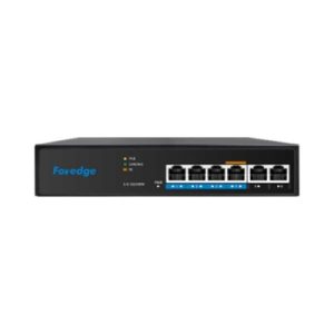 Switch PoE Foredge AI806G Gigabit 4+2 Cổng | PoE 65W, Uplink Gigabit, Chống Sét 6KV