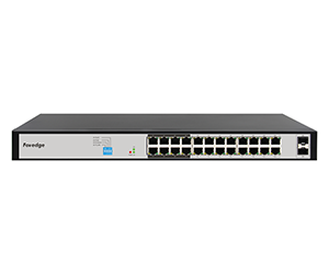 Switch PoE Foredge AI1024G tích hợp chip Realtek, 24 cổng Gigabit PoE, 2 cổng SFP, công suất PoE 250W và AI Networking, đáp ứng nhu cầu triển khai camera IP và mạng doanh nghiệp quy mô lớn