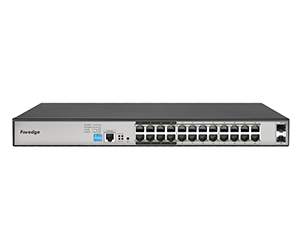 Switch PoE Foredge PS3024GS | 24 Cổng Gigabit PoE + 2 SFP Quản Lý Layer 2 Cloud Apollo