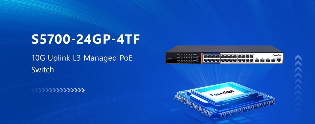 Switch PoE Foredge S5700-24GP-4TF | L3 24 Cổng Gigabit PoE + 4 Cổng 10G SFP+